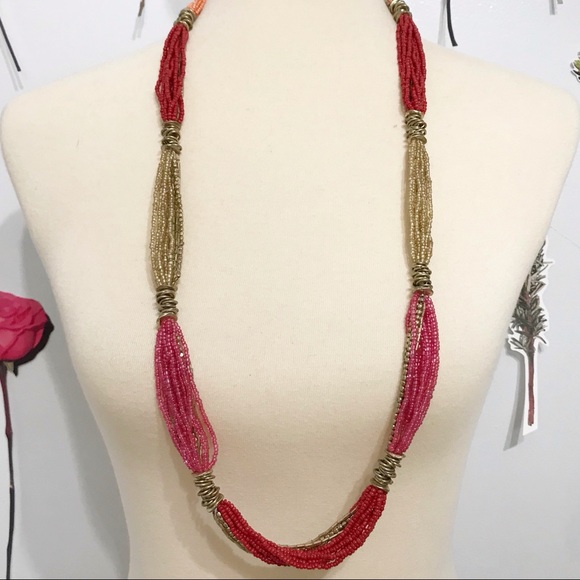 • Artisan • Glass Beaded Necklace - Picture 1 of 5